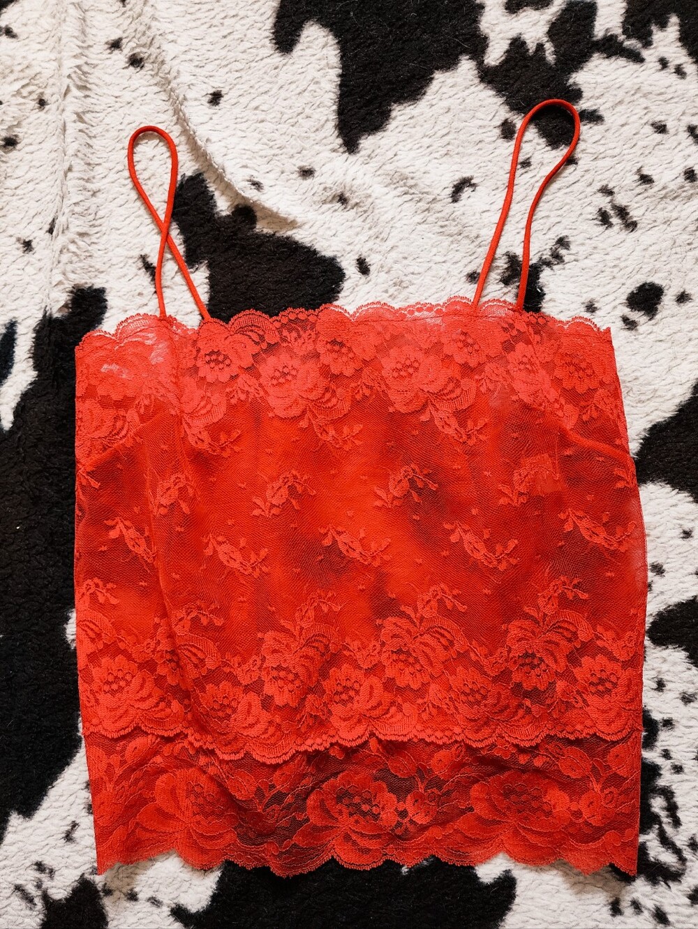 WOMEN'S 70'S NIGHT CAMISOLE - RED
